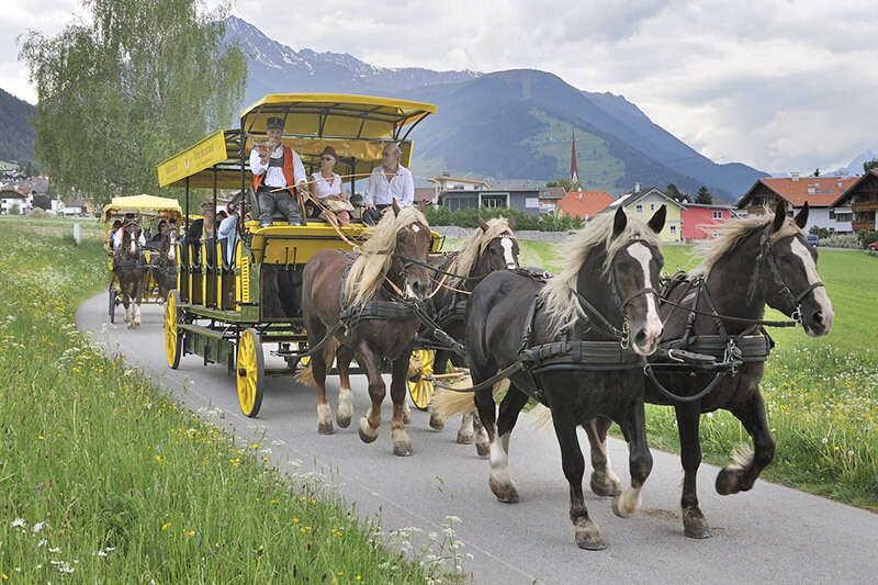 Stagecoach ride with a team leader in Tyrol