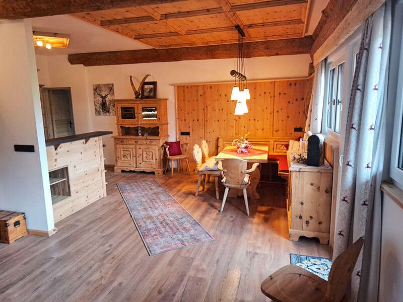 Living area in the apartment in the Postkutscherhof