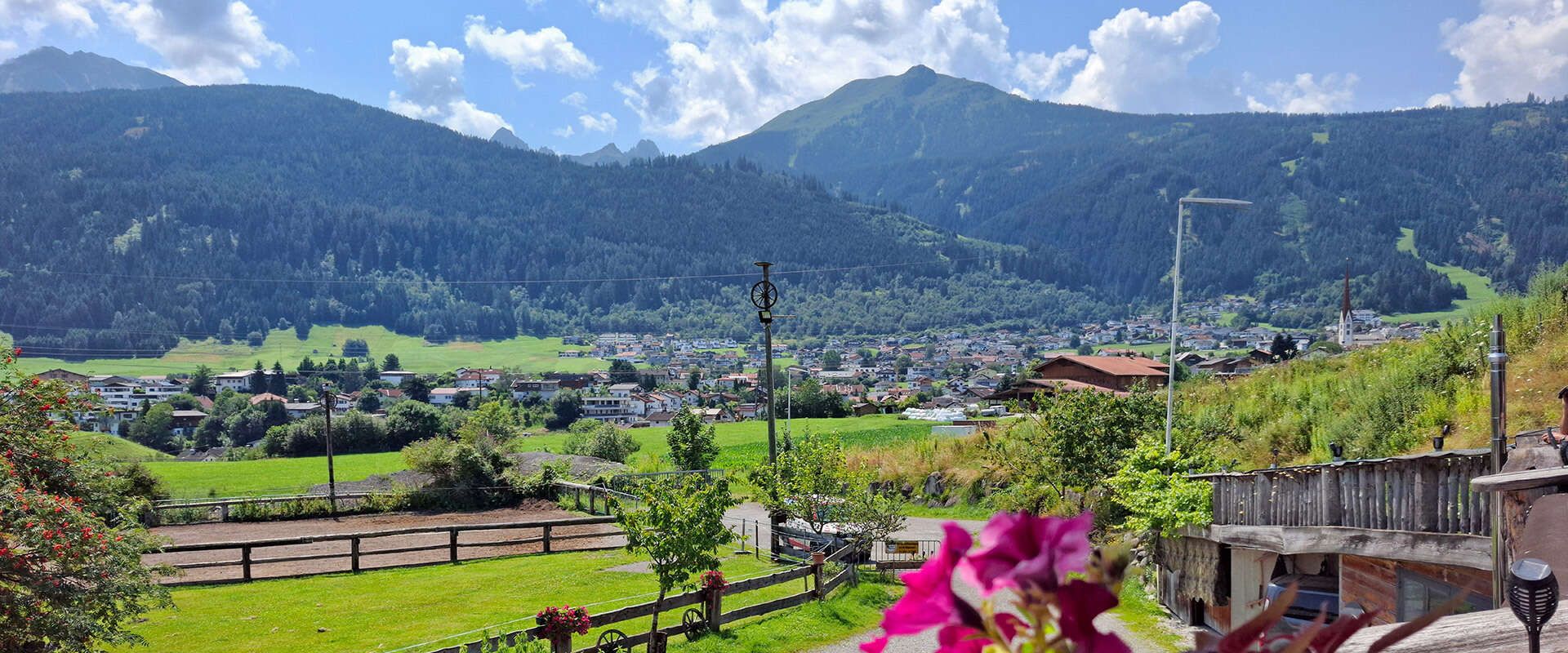 Ausblick vom Postkutscherhof in Axams