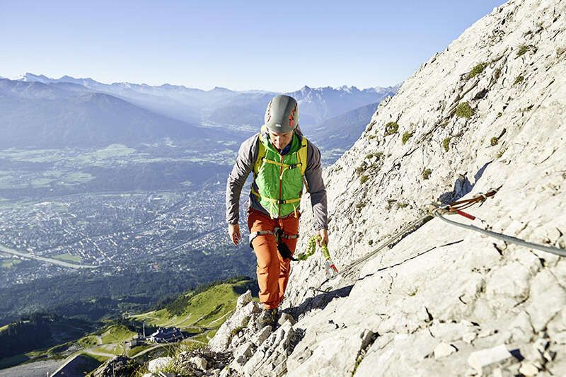 Climbing on the Innsbruck Via Ferrata