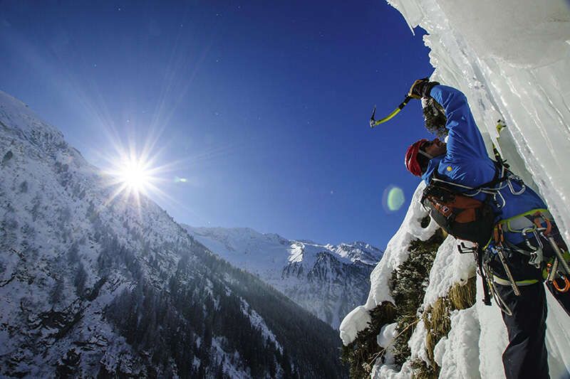 Ice climbing in Tyrol